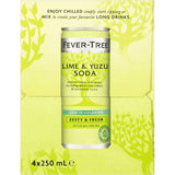 Fever Tree Soda Lime & Yuzu 250ml cans 4pack