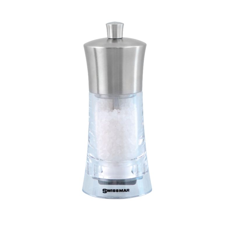 Salt Mill - Swissmar Torre Acrylic SS Top (15cm/6")