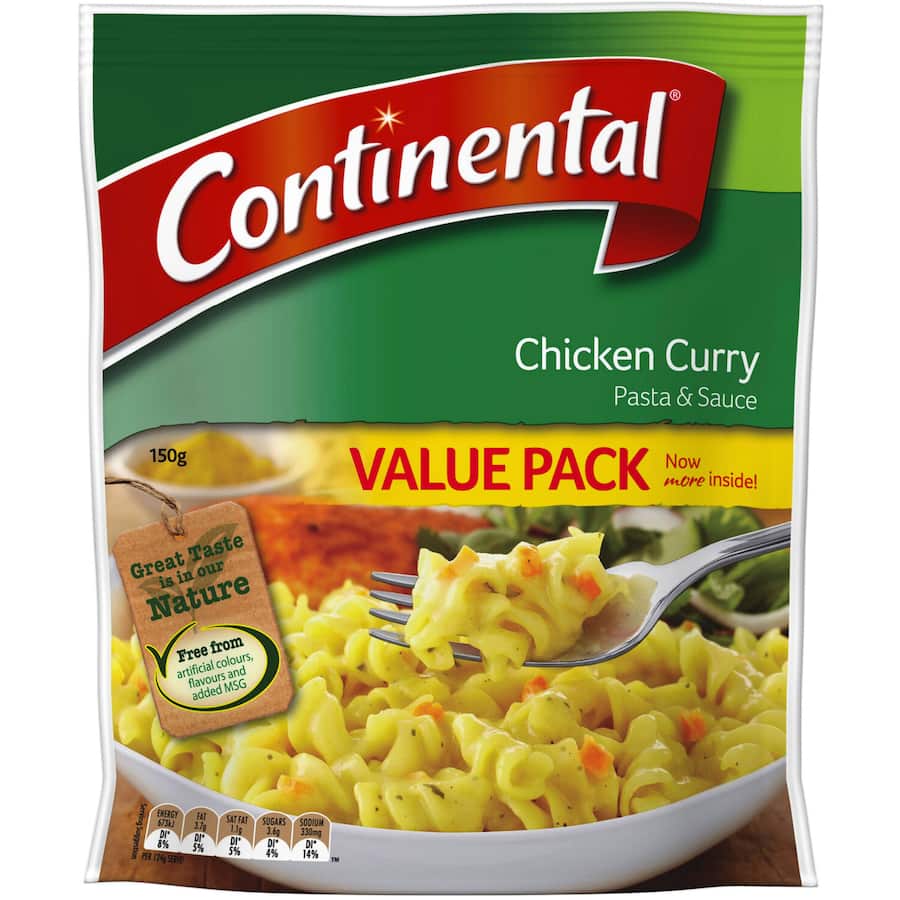 Continental Pasta & Sauce Chicken Curry 150g