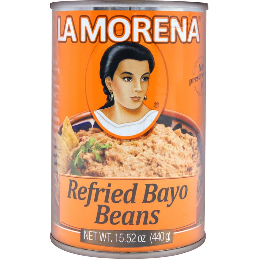 La Morena Refried Bayo Beans  Tin 440g