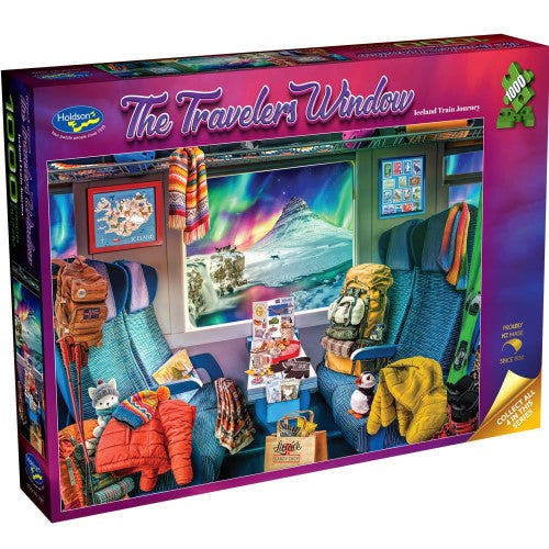 Jigsaw Puzzle - The Travelers Window Iceland Train Journey (1000pcs)