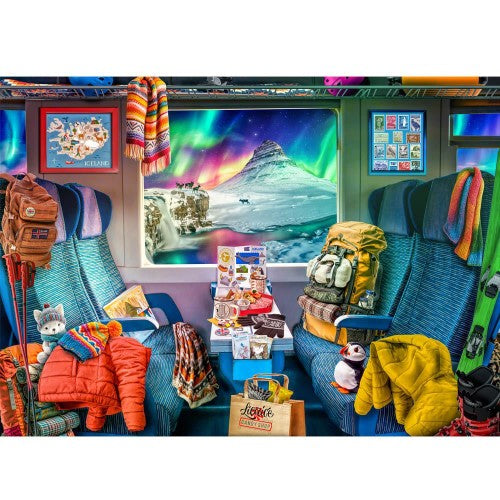 Jigsaw Puzzle - The Travelers Window Iceland Train Journey (1000pcs)