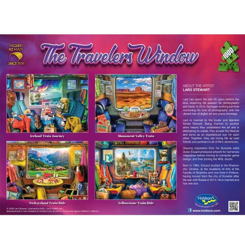 Jigsaw Puzzle - The Travelers Window Iceland Train Journey (1000pcs)