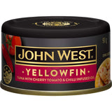 John West Tuna Yellowfin Tomato & Chilli Tear tab can 90g