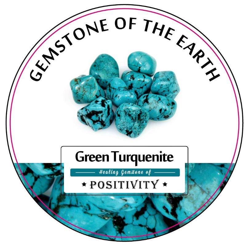 Tumbled stone - Green Turquenite (0.5Kg Box)