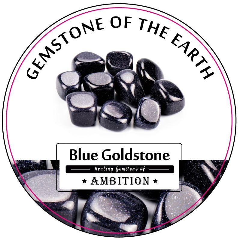 Tumbled stone - Blue GoldStone (0.5Kg Box)