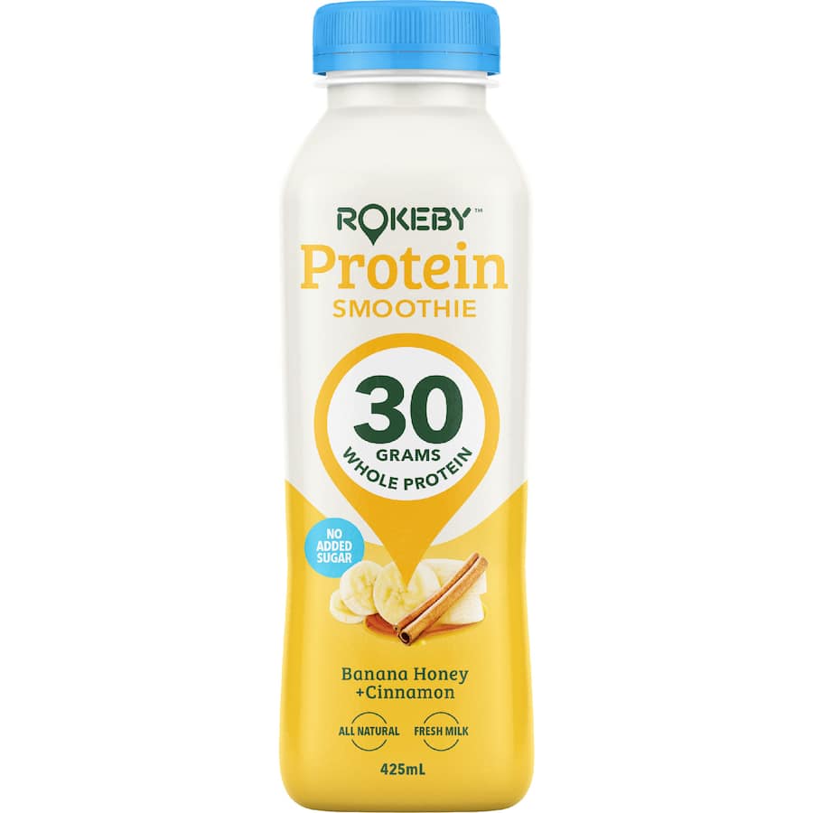Rokeby Protein Smoothie Banana Honey Cinnamon 425mL