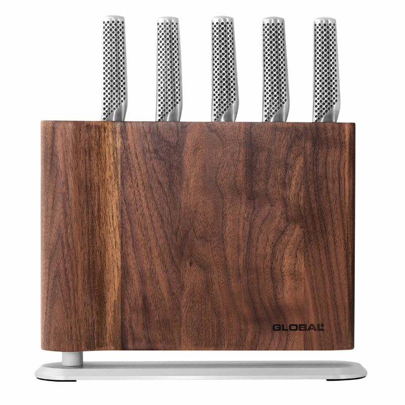 Knife Block Set - Global UKU Walnut (6 Piece)
