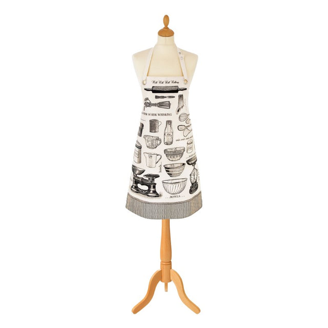 Ulster Weavers Biodegradable Oil Cloth Apron with vintage design, made from recycled materials for stylish, eco-friendly baking.