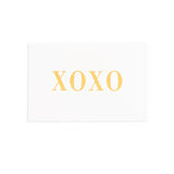 Gold Foil Card & Envelope XOXO Pack 25