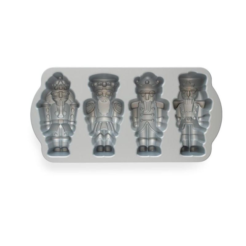 Nordic Ware Nutcracker Cakelet Pan | Sparkling Silver