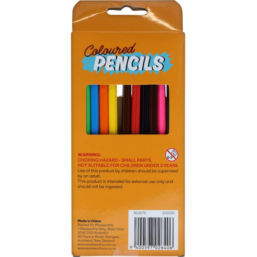 Kids Colouring Pencils  12pack