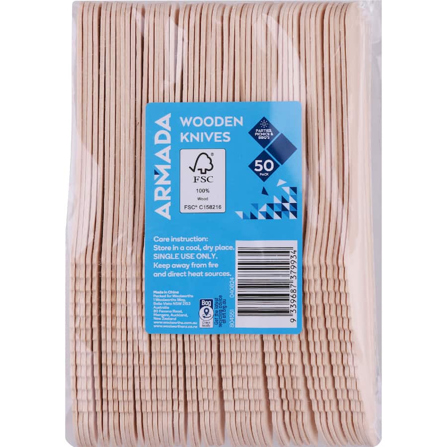 Armada Wooden Knives  50pack