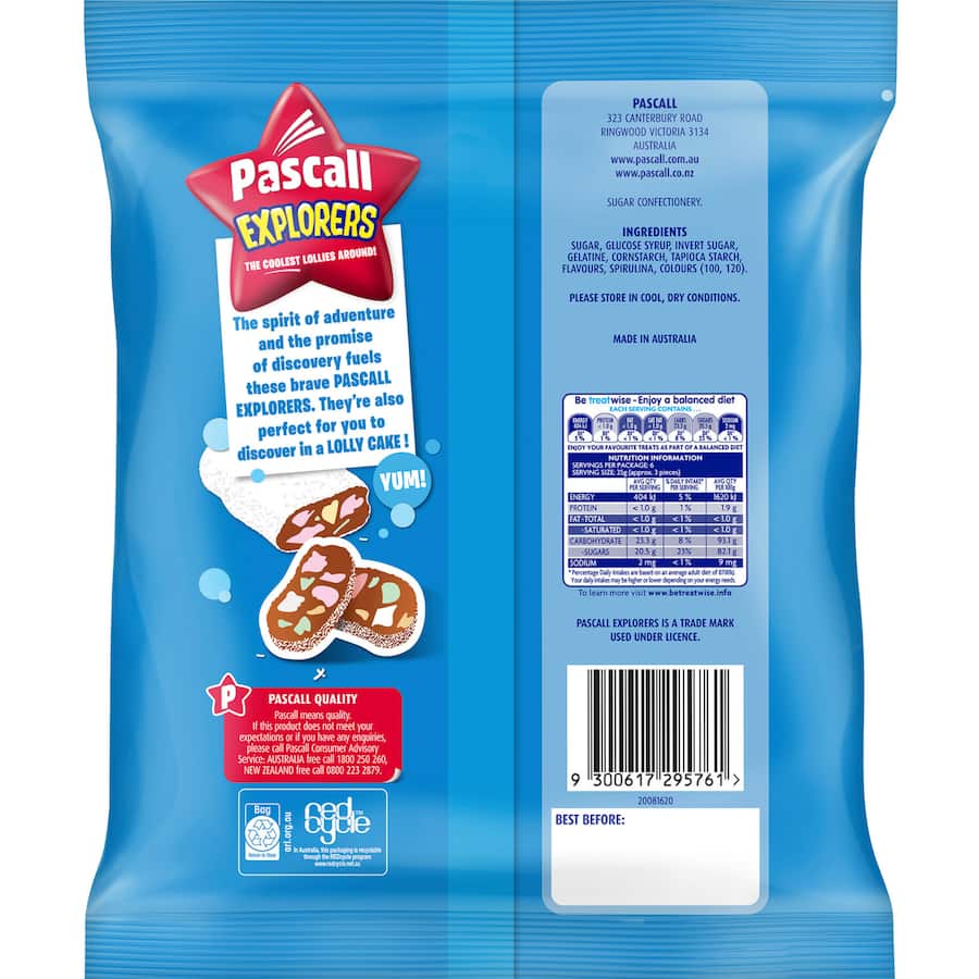 Pascall Lollies Explorers 150g