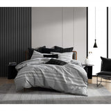 Private Collection Fitzgerald Jacquard Quilt / Duvet Set | Queen Bed | Coal