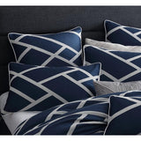 Private Collection Kennedy Jacquard European Pillowcase | Navy