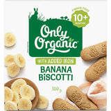 Only Organic Baby Snacks Banana Biscotti 100g