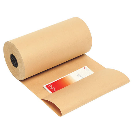 Marbig Kraft Paper Roll 450mmx340m, strong and versatile for shipping, crafting, and wrapping various items efficiently.