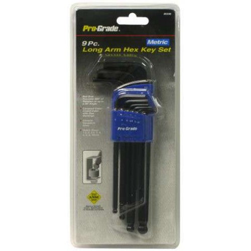 Long Arm Hex Key Set Metric 9-Pce  Prograde #85336