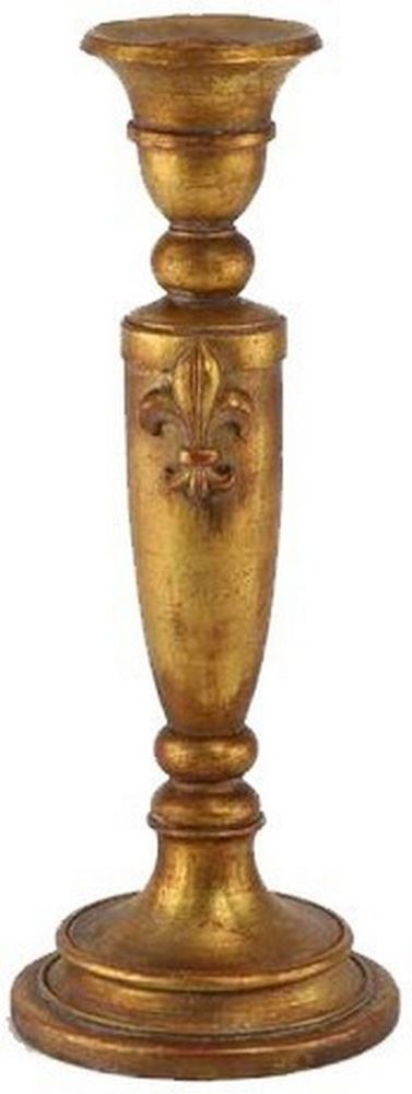 Candle Holder - Antiqued Gold - 27.7 x 11cm