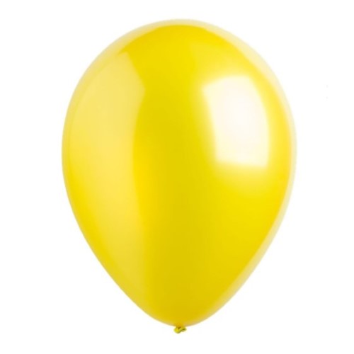 Bright metallic yellow latex balloons, 30cm, bulk pack of 200 for festive celebrations and party decor.