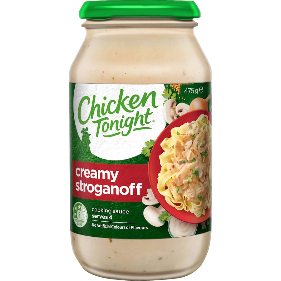 Chicken Tonight Meal Base Cooking Sauce Stroganoff Jar 475g