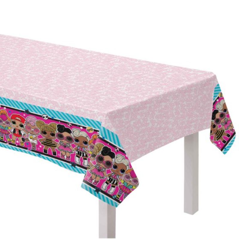 Vibrant LOL Together 4EVA Paper Tablecover featuring beloved characters, perfect for festive celebrations and easy cleanup.