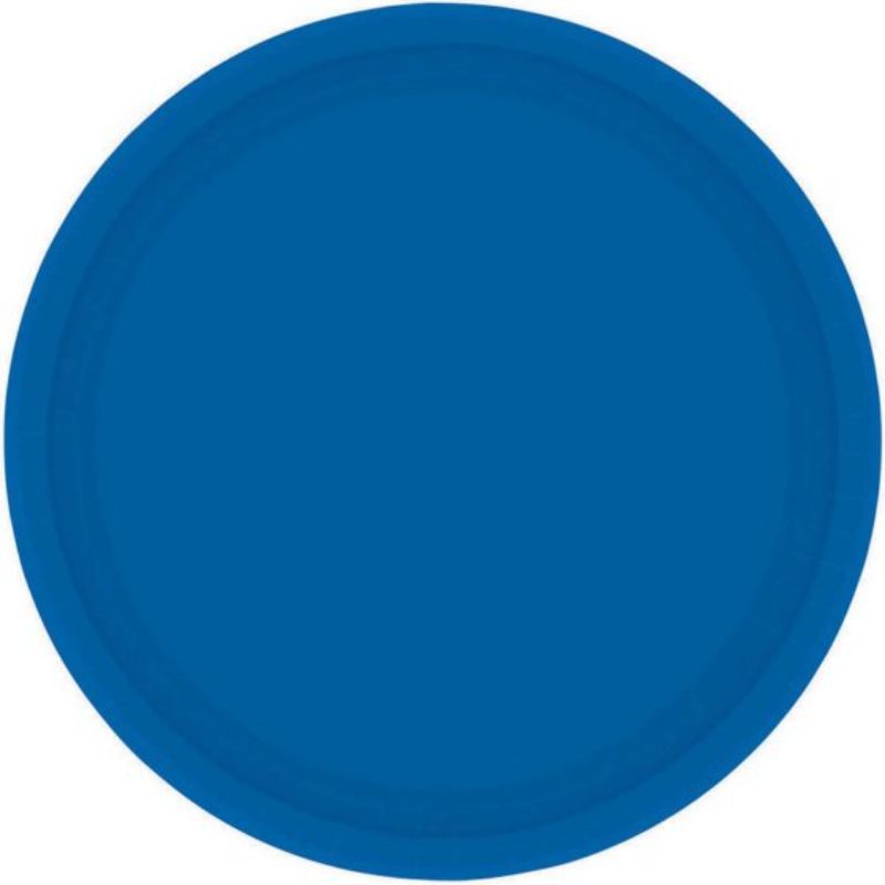 Paper Plates 17cm Round 20CT - Bright Royal Blue NPC - Set of 20
