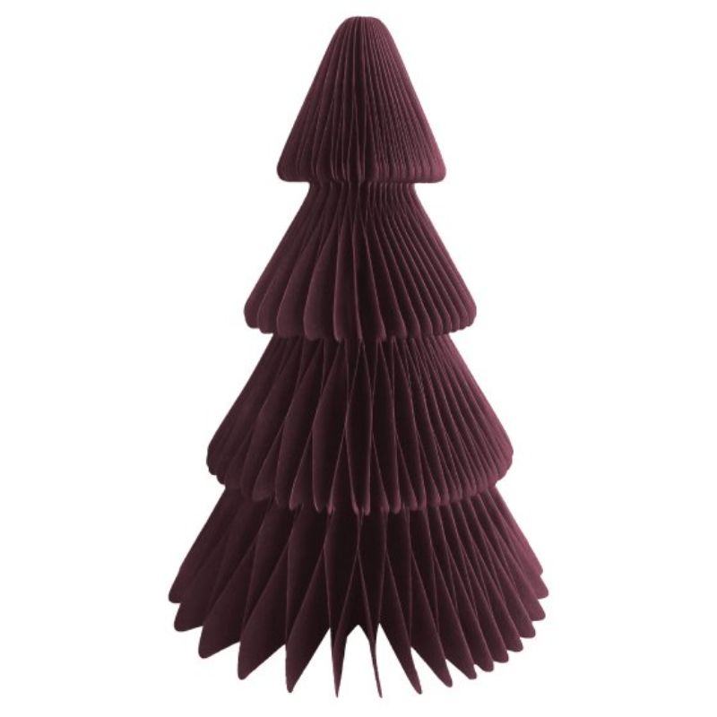 20cm red honeycomb tree decoration made of tissue paper, perfect for vibrant holiday décor and festive celebrations.