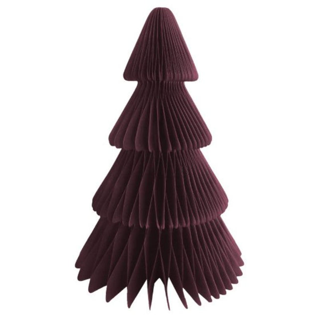 20cm red honeycomb tree decoration made of tissue paper, perfect for vibrant holiday décor and festive celebrations.