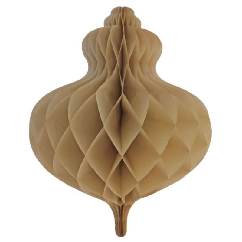 40cm Christmas Honeycomb Natural Bauble Decoration in eco-friendly design, perfect for festive home and office décor.