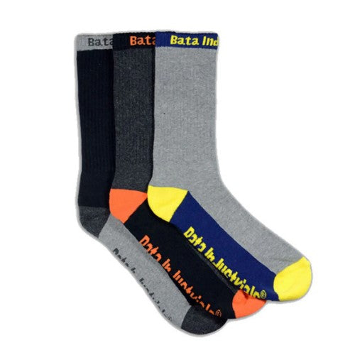 Work Socks - Bata Industrials Bright Colours 3 Pack (Medium)