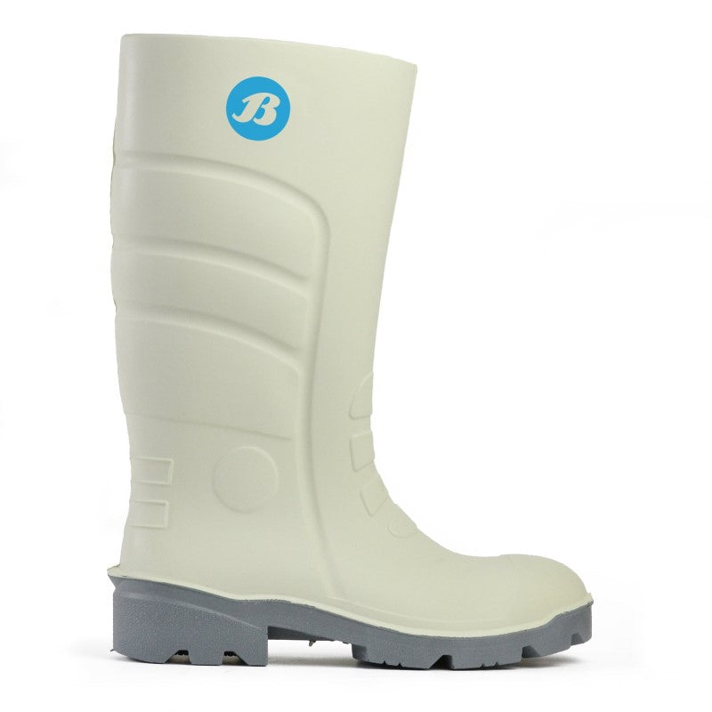 Gumboots - Bata Worklite Safety Toe White (Size: 4)