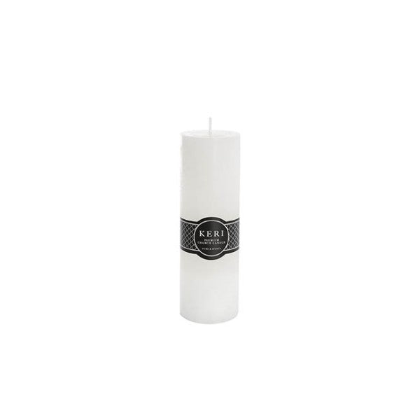 Event Flat Top Pillar Candle 14HR White Unscented
