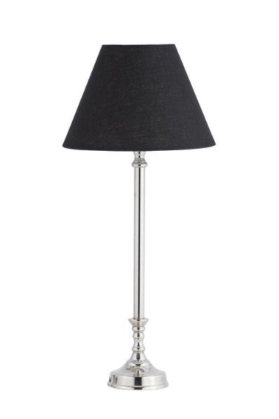 Table Lamp with Shade (Lamp - Nickel / Shade - Black Linen)