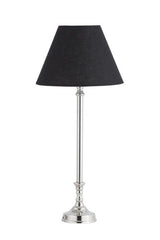 Table Lamp with Shade (Lamp - Nickel / Shade - Black Linen)