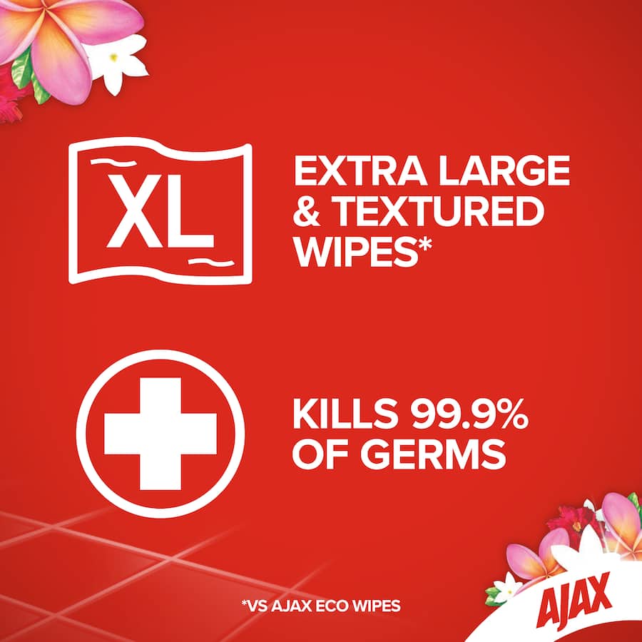 Ajax Cleaning Wipes Floor Tropical Breeze 25pack