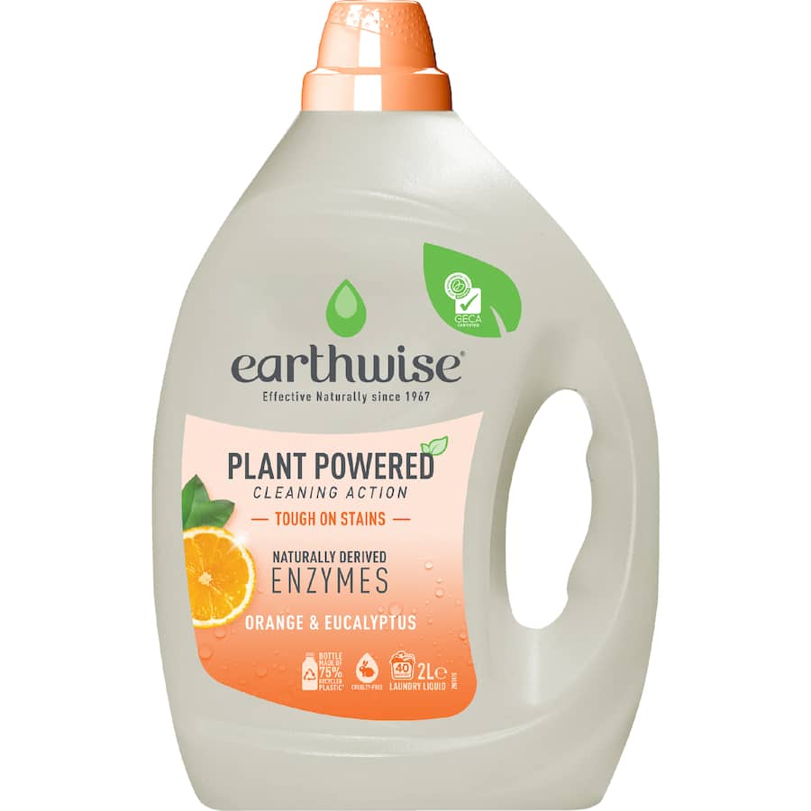 Earthwise Laundry Liquid Orange &  Eucalyptus 2L