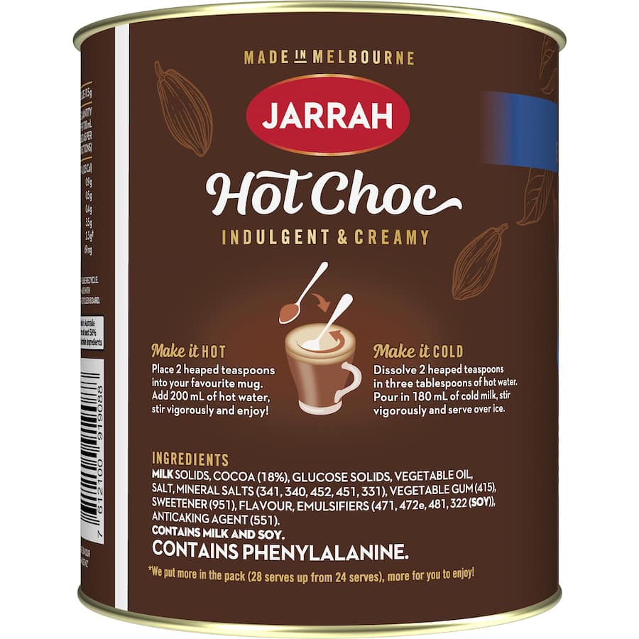 Jarrah Hot Chocolate  322g