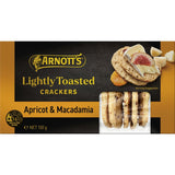 Arnotts Lightly Toasted Crackers Apricot & Macadamia 100g