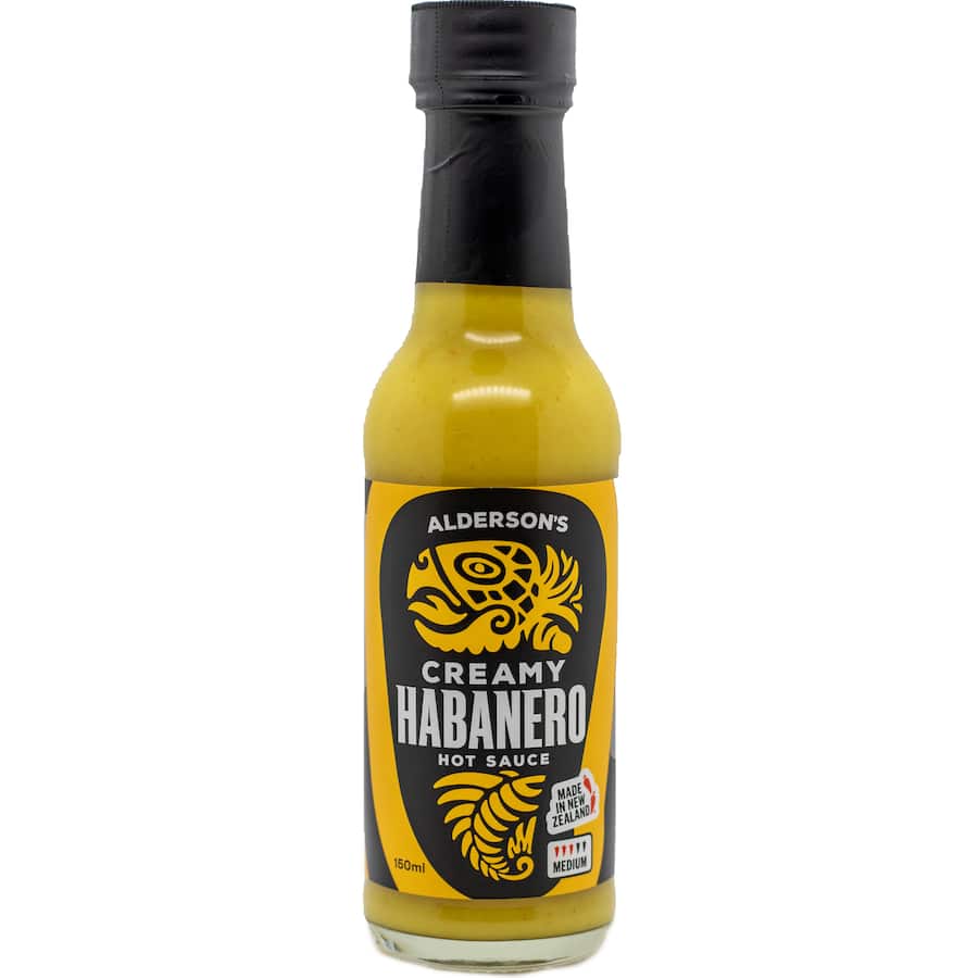 Aldersons Hot Sauce Creamy Habanero Bottle 150mL