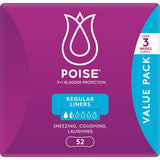 Poise Liners Regular Value Pack 52pack