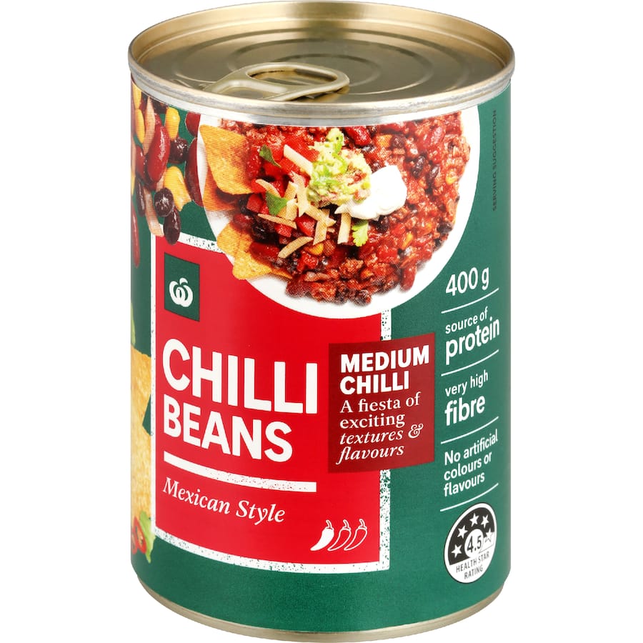 Woolworths Chilli Beans Medium - 400g