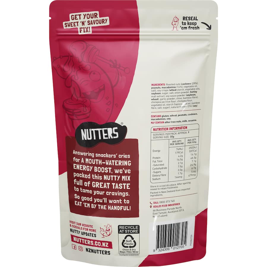 Nutters Nut Mix Honey Soy 275g