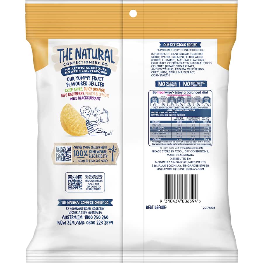 The Natural Confectionery Co. Lollies Fruit Salad 400g