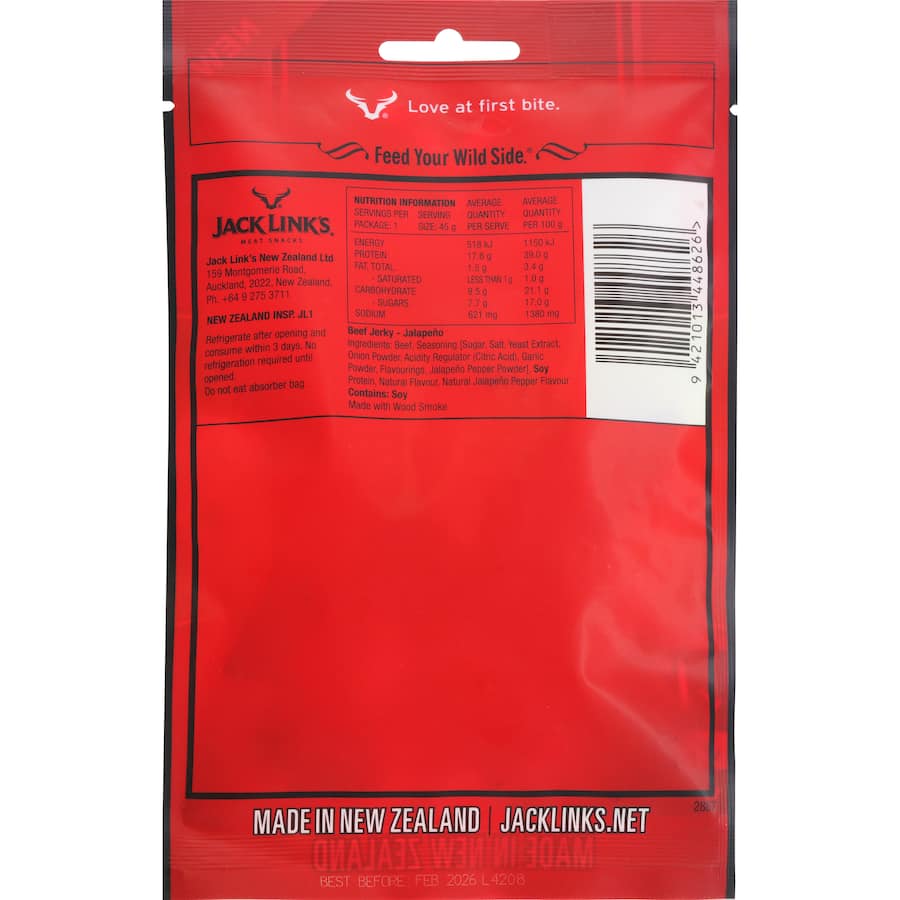 Jack Links Beef Jerky Jalapeno 45g