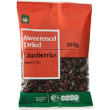 Woolworths Dried Cranberry  Bag 300g