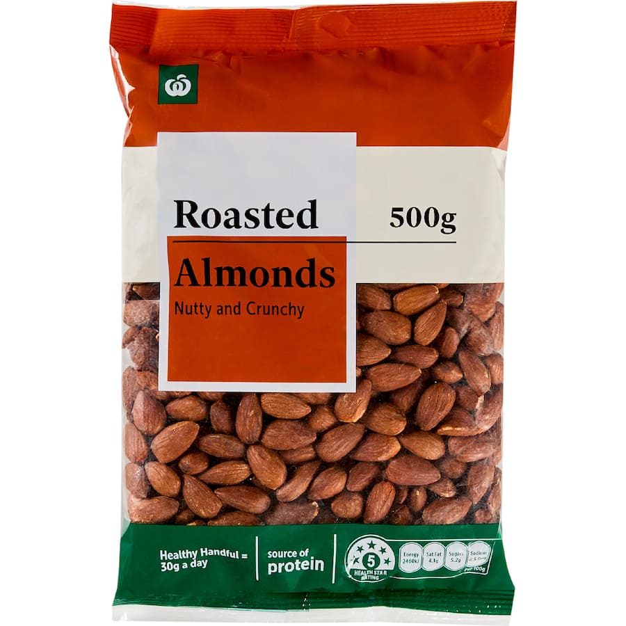 Woolworths Almonds Roasted 500g