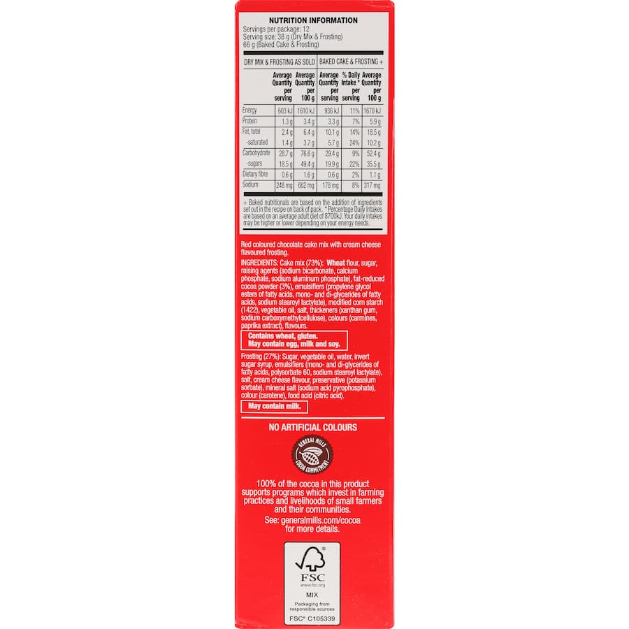 Betty Crocker Cake Mix Red Velvet 450g