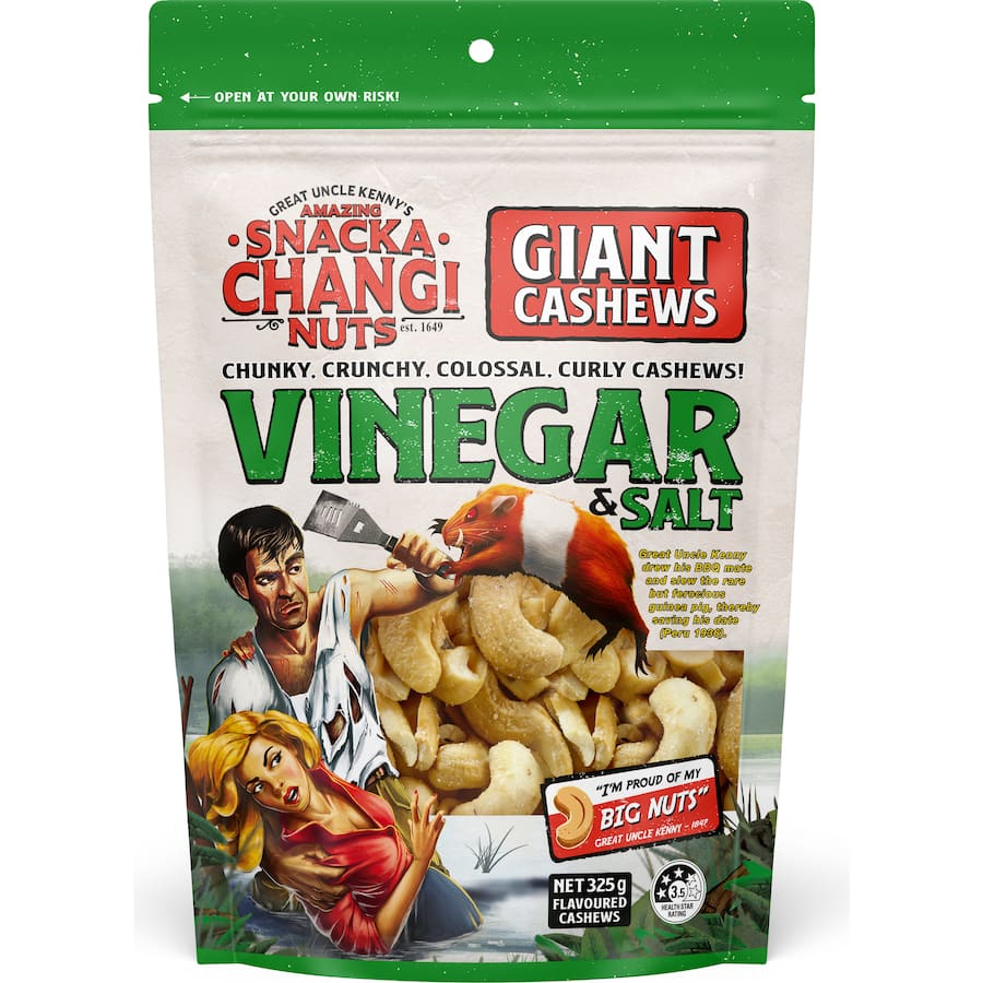 Snackachangi Cashews Vinegar & Salt 325g